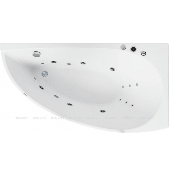 Акриловая ванна Aquanet Augusta 170x90 R (г/м, сп/м, к/б, н/м, свет)