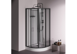 Душевая кабина 90x90 AM.PM Above W9XC-401-9090BT профиль черный матовый, низкий поддон