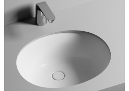 Умывальник CERAMICANOVA Element овальный встраиваемый под столешницу с крепежом и шаблоном для установки, CN6042