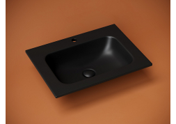 Раковина накладная CERAMICANOVA Grace прямоугольная, с отверстием под смеситель, цвет черный матовый, CN7011MB