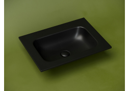 Раковина накладная CERAMICANOVA Grace прямоугольная, без отверстия под смеситель, цвет черный матовый, CN7011MBwx