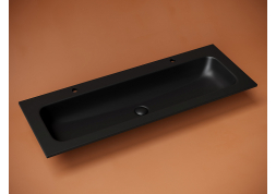 Раковина накладная CERAMICANOVA Grace прямоугольная, с 2 отверстиями под смеситель цвет черный матовый CN7016MB