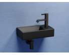 Умывальник CERAMICANOVA Element подвесной прямоугольный (чаша слева, отверстие под смеситель справа) цвет чёрный матовый CN6051LMB