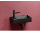 Умывальник CERAMICANOVA Element подвесной прямоугольный (чаша справа, отверстие под смеситель слева) цвет чёрный матовый CN6051RMB