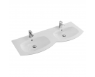 Раковина из искусственного мрамора с двумя чашами 138x52x1.5 Bianco Cezares Rialto 50156