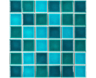 Мозаика 5х5 см Crackle Green Mixed Glossy 48х48 30.6x30.6