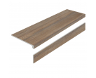 Ступень керамогранит L СТУПЕНИ AMAZON WOOD NATURAL 32х120 MATT с подступенником