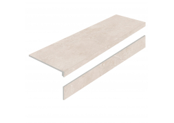 Ступень керамогранит L СТУПЕНИ LIMESTONE CREMA 32х120 MATT с подступенником