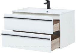 Тумба с раковиной Aquanet Lino 90 белый матовый