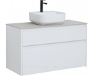 Тумба с раковиной Aquanet Nova Lite 100 белый (2 ящика)