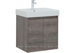Тумба с раковиной Aquanet Nova Lite 60 дуб рошелье (2 дверцы)