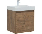 Тумба с раковиной Aquanet Nova Lite 60 дуб рустикальный (2 дверцы)