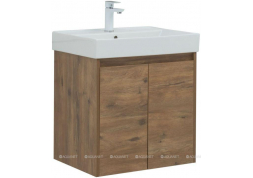 Тумба с раковиной Aquanet Nova Lite 60 дуб рустикальный (2 дверцы)