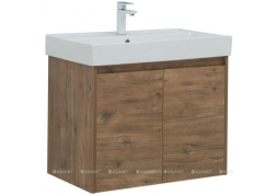 Тумба с раковиной Aquanet Nova Lite 75 дуб рустикальный (2 дверцы)