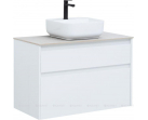 Тумба с раковиной Aquanet Nova Lite 90 белый (2 ящика)