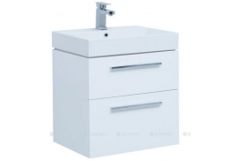 Тумба с раковиной Aquanet Nova 60 белый (2 ящика)