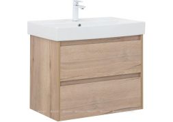 Тумба с раковиной Aquanet Nova Lite 75 дуб крафт (2 ящика)