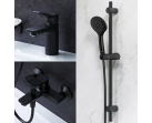 2 смесителя с душевой лейкой AM.PM X-Joy F42985A00 в наборе черный                                                                 