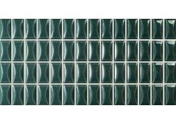 Керамическая настенная плитка 3D Bars Bevel Emerald Gloss 12.5×25