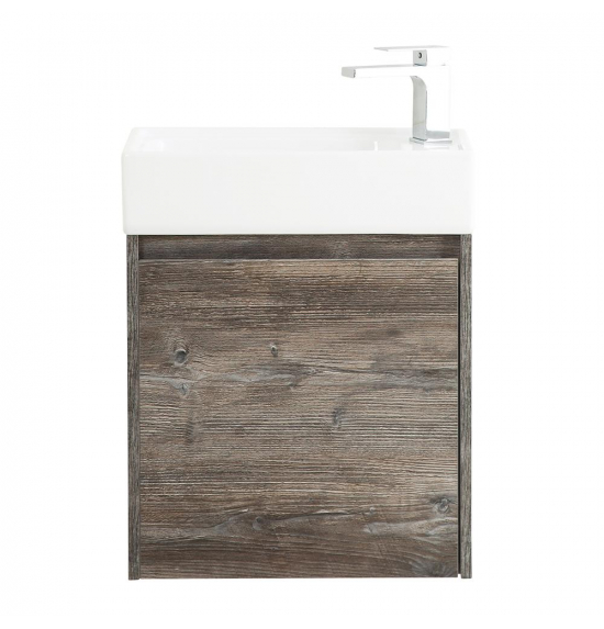 Тумба подвесная правосторонняя с раковиной BelBagno KRAFT MINI-500/260-1A-SO-PP-R               