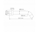 Настенный излив для ванны A098  