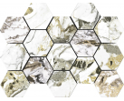 Мозаика Cr.Lux Malla Hex Grotta Oro 22.5x32.5