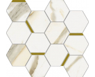 Мозаика Stellaris Calacatta Gold Mosaico Chic 28.3х32.8