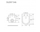Комплект SILENT Унитаз подвесной 046 + Инсталляция 10002 + Кнопка Матовый Хром