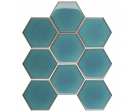Мозаика Geometry Hexagon big Green Glossy 25.6х29.5