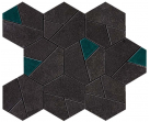 Мозаика Boost Tarmac Mosaico Hex Jade 25x28.5