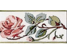 Бордюр Modernista Cenefa Rosas Pb Carmin CC B 7.5x15
