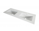 Керамическая раковина с двумя чашами 121x46 Bianco Cezares Glass 50135