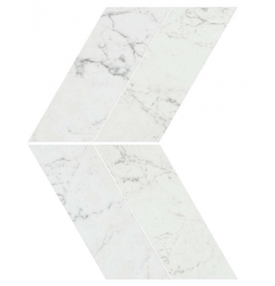Мозаика Marvel Stone Carrara Pure Chevron Lappato 22.5x22.9