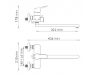 Смеситель для ванны с длинным изливом Lippe 4502L