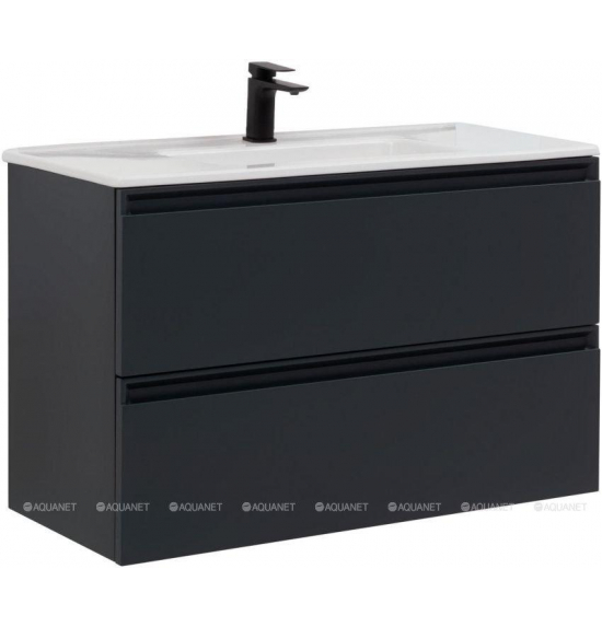 Тумба с раковиной Allen Brau Eclipse 100 1.E1003.AM антрацит матовый